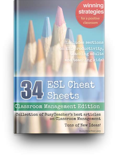 ESL Cheat Sheets: Classroom Management Edition