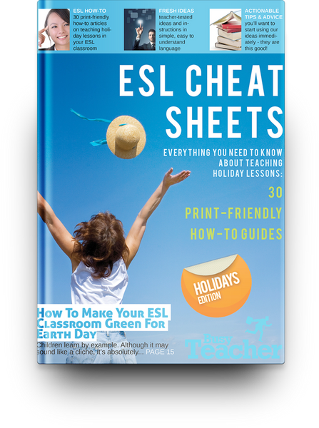30 ESL Cheat Sheets: Holiday Edition